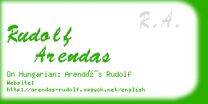 rudolf arendas business card